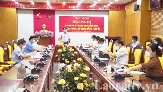 Thường trực Tỉnh ủy làm việc với các ban xây dựng Đảng Tỉnh ủy