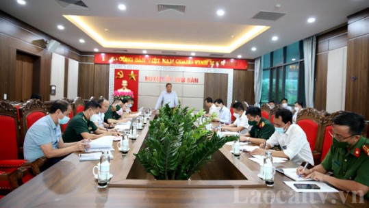 Lãnh đạo tỉnh kiểm tra công tác phòng, chống dịch Covid-19 tại huyện Văn Bàn