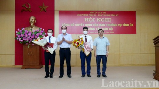 Công bố quyết định bổ nhiệm cán bộ của Ban Thường vụ Tỉnh ủy
