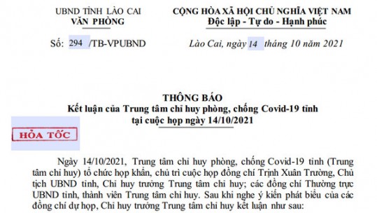 Lào Cai triển khai cấp bách các biện pháp phòng chống dịch