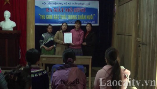 Mô hình thu gom chất thải chăn nuôi ở xã Thải Giàng Phố