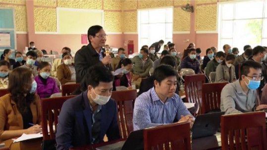 Thường trực Thành ủy tiếp xúc, đối thoại với Nhân dân xã Cam Đường và Hợp Thành
