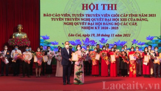 Bế mạc Hội thi báo cáo viên, tuyên truyền viên giỏi cấp tỉnh năm 2021