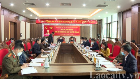 Ban Dân vận Trung ương khảo sát, nắm tình hình công tác dân vận của Đảng tại huyện Văn Bàn