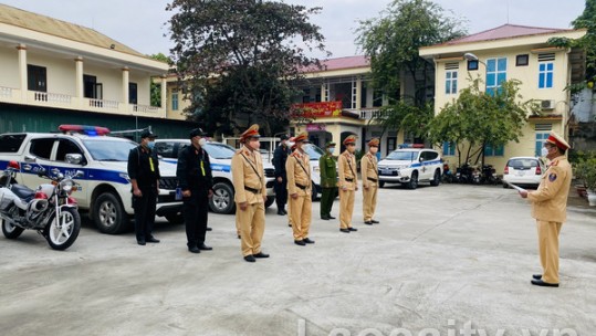 Lực lượng Công an tỉnh đồng loạt ra quân đảm bảo trật tự an toàn giao thông, trật tự xã hội