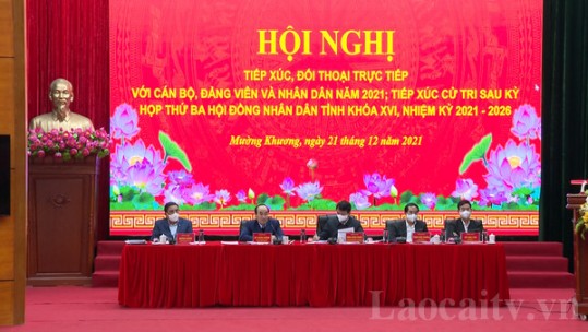 Tiếp xúc, đối thoại trực tiếp với cán bộ, đảng viên và Nhân dân huyện Mường Khương