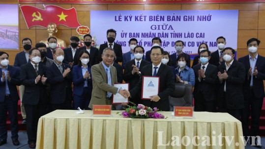 Tỉnh Lào Cai ký kết hợp tác với Công ty Cổ phần Tập đoàn CĐ Việt Nam