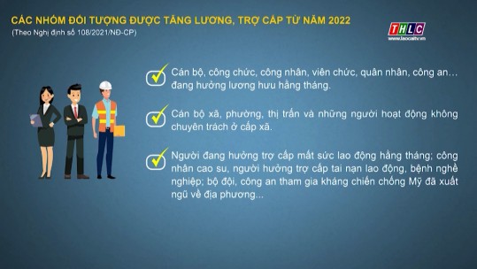 Những trường hợp được tăng lương, trợ cấp từ năm 2022
