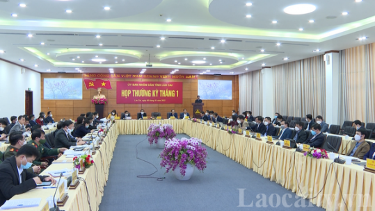 UBND tỉnh họp phiên thường kỳ triển khai nhiệm vụ tháng 1 năm 2022