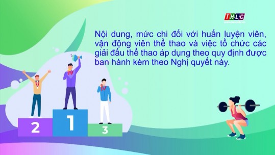 Nghị quyết quy định mức chi trong lĩnh vực thể thao