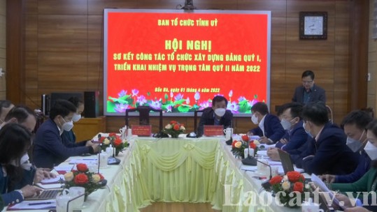 Ban Tổ chức Tỉnh ủy sơ kết công tác xây dựng Đảng quý I năm 2022