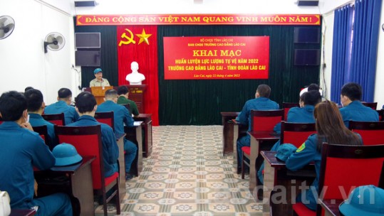 Khai mạc huấn luyện lực lượng tự vệ năm 2022