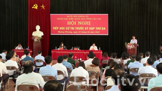 Đoàn đại biểu Quốc hội tỉnh tiếp xúc cử tri tại Bản Lầu, Mường Khương