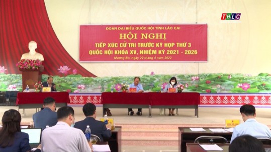 Tiếp xúc cử tri tại xã Mường Bo, thị xã Sa Pa