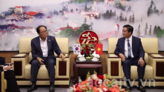 Đoàn công tác của Đại sứ quán Hàn Quốc thăm và làm việc tại Sa Pa