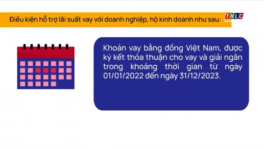 Điều kiện hỗ trợ lãi suất vay với doanh nghiệp, hộ kinh doanh