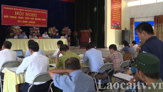MTTQ huyện Văn Bàn đối thoại với Nhân dân xã Làng Giàng