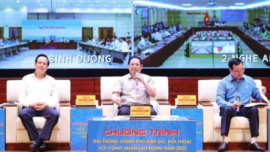 Thủ tướng Chính phủ gặp gỡ, đối thoại với công nhân, lao động năm 2022