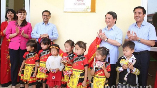 Khánh thành công trình trường mầm non xã Trung Chải do Đại sứ quán Ấn Độ tại Việt Nam tài trợ