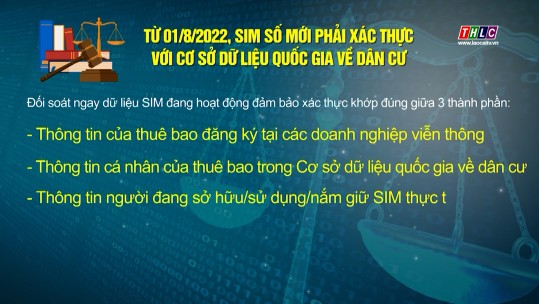 Từ 01/8/2022, sim số mới phải xác thực với Cơ sở dữ liệu quốc gia về dân cư