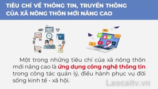 Tiêu chí về thông tin, truyền thông của xã nông thôn mới nâng cao