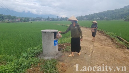 Thu gom bao bì, chai lọ thuốc bảo vệ thực vật tại huyện Văn Bàn