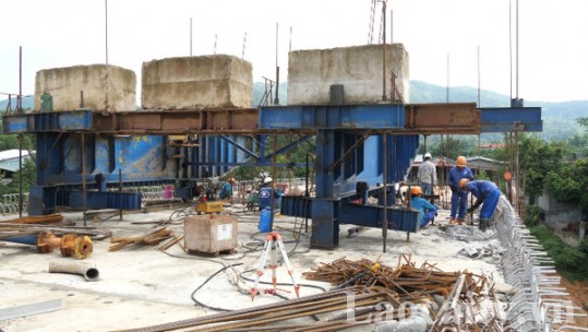 Cầu Làng Giàng chuẩn bị ngày hợp long