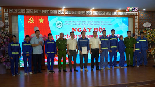 Ngày hội Toàn dân bảo vệ an ninh Tổ quốc tại Công ty cổ phần Môi trường đô thị Lào Cai