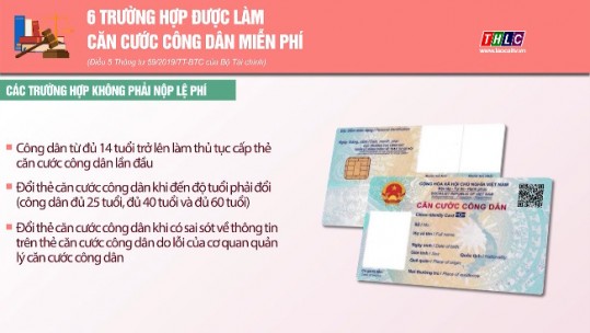 6 trường hợp được làm căn cước công dân miễn phí