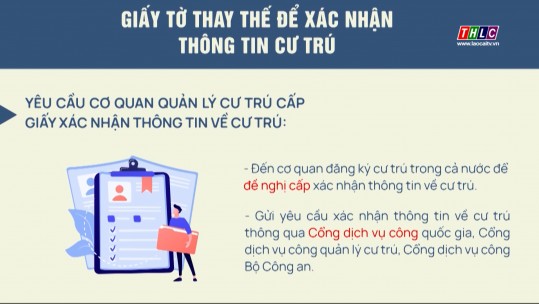 Giấy tờ thay thế để xác nhận thông tin cư trú