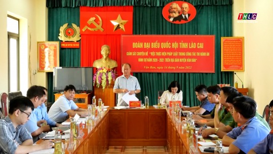 Đoàn đại biểu Quốc hội tỉnh giám sát công tác Thi hành án hình sự
