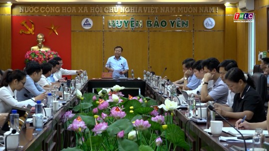 Phó Chủ tịch UBND tỉnh Nguyễn Trọng Hài làm việc tại huyện Bảo Yên