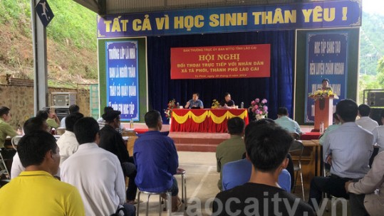 Ủy ban MTTQ tỉnh đối thoại với Nhân dân xã Tả Phời về công tác bảo vệ và phát triển rừng