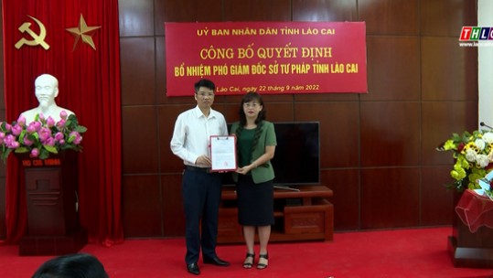 Công bố Quyết định bổ nhiệm Phó Giám đốc Sở Tư pháp