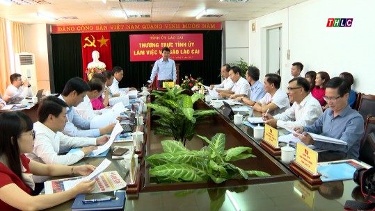 Thường trực Tỉnh ủy làm việc với Báo Lào Cai