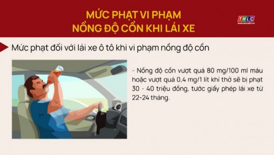 Mức vi phạm nồng độ cồn khi lái xe