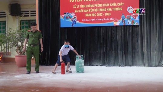 Thành phố Lào Cai quan tâm phòng cháy chữa cháy trong trường học