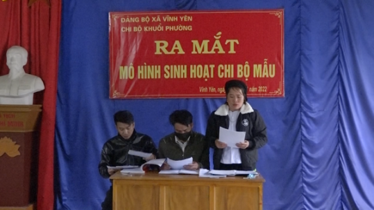 Luồng sinh khí mới từ chi bộ mẫu ở Bảo Yên