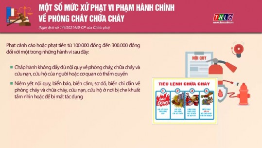 Một số mức xử phạt vi phạm hành chính về phòng cháy chữa cháy