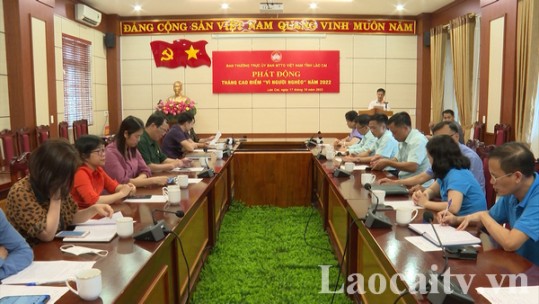 Ủy ban MTTQ Việt Nam tỉnh Lào Cai kêu gọi ủng hộ tháng cao điểm 