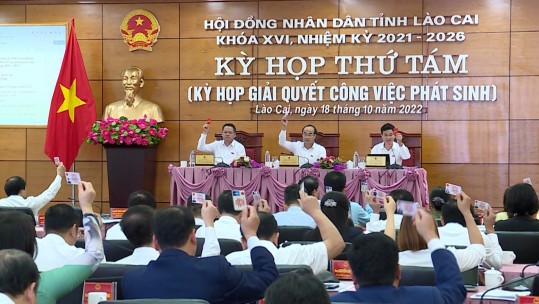 Kỳ họp thứ 8, HĐND tỉnh khoá XVI thông qua 5 nghị quyết