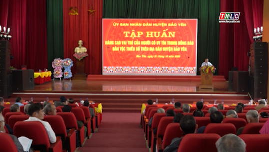 Tập huấn nâng cao vai trò của người có uy tín trong đồng bào dân tộc thiểu số huyện Bảo Yên