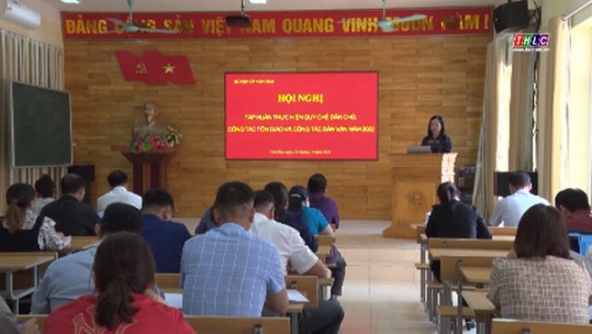 Văn Bàn tập huấn công tác tôn giáo, quy chế dân chủ và công tác dân vận năm 2022