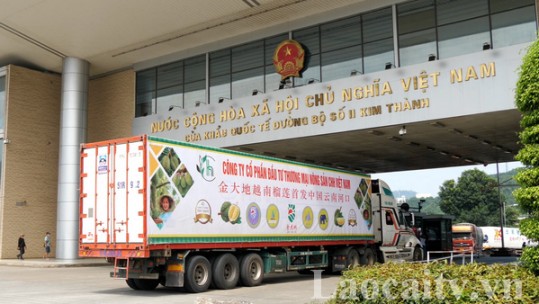 Gần 140 tấn sầu riêng được xuất khẩu qua Cửa khẩu Quốc tế đường bộ số II Kim Thành