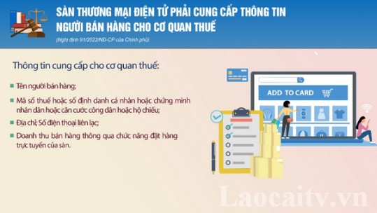 Sàn thương mại điện tử phải cung cấp thông tin người bán hàng cho cơ quan thuế