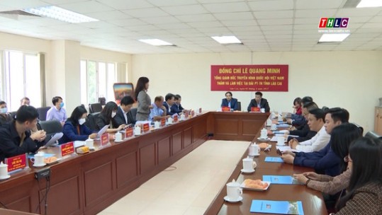 Đoàn công tác Truyền hình Quốc hội Việt Nam làm việc với Đài PT-TH tỉnh Lào Cai