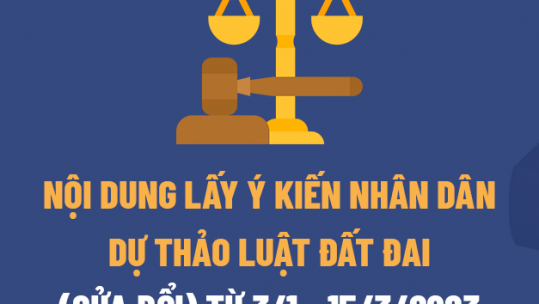 Lấy ý kiến nhân dân về Dự thảo Luật Đất đai (sửa đổi)