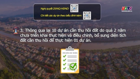 Danh mục các công trình, dự án cần thu hồi đất, chuyển mục đích sử dụng đất bổ sung năm 2025