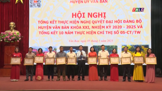 Văn Bàn tổng kết thực hiện nghị quyết Đại hội Đảng bộ huyện nhiệm kỳ 2020-2025
