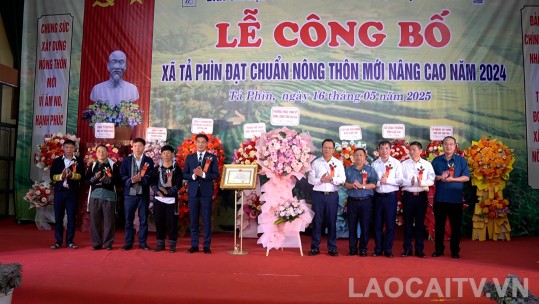 Công bố xã Tả Phìn đạt chuẩn nông thôn mới nâng cao